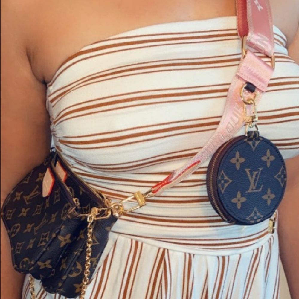 Louis Vuitton 3-piece genuine leather handbags